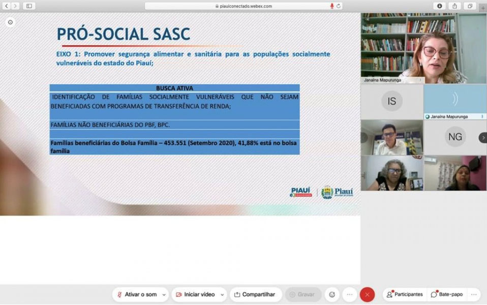 Secretaria de Assistência Social realiza reunião sobre a busca ativa no Piauí